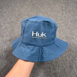 Huk Solid Blue Boonie‎ Performance Headwear Bucket Hat Cap Men's One Size